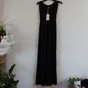 ModCloth Black‎ Sleeveless Maxi Dress – Size XS, Gathered Waist, Stretch